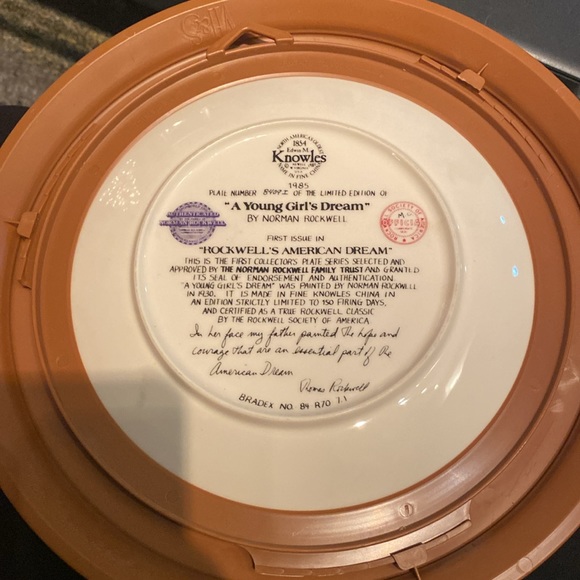 Norman Rockwell “A Young Girl’s Dream” plate number 8409 I - Picture 2 of 4